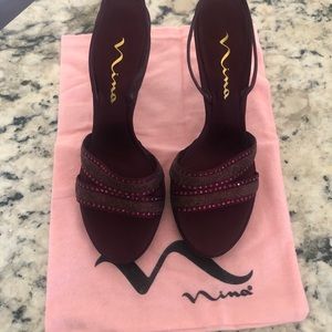 Nina Glitter Sling-back Sandal Heels